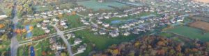 Aerial view of the Sand Hill subdivision