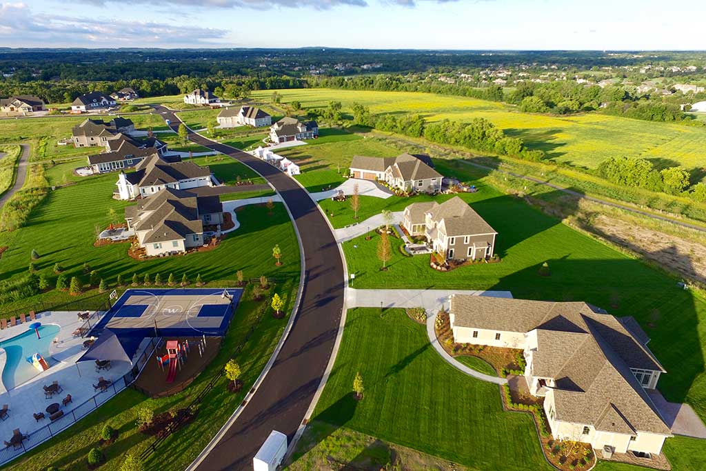 Aerial view of the Windrush subdivision